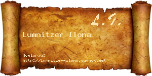 Lumnitzer Ilona névjegykártya